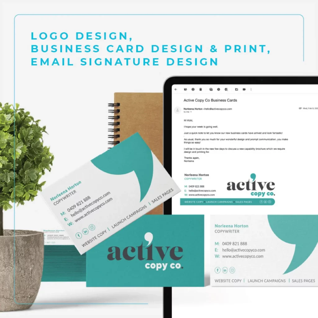 Active Copy Co Business Card business card design